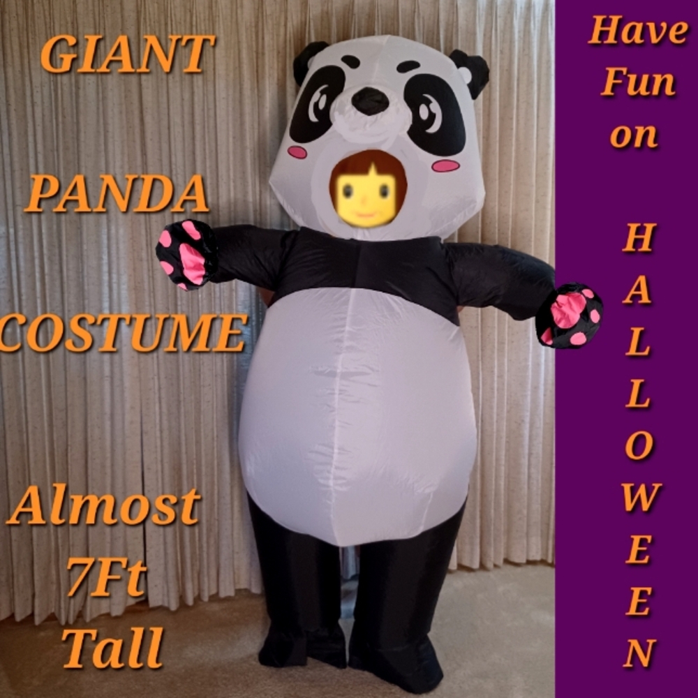 Giant panda costume happy halloween